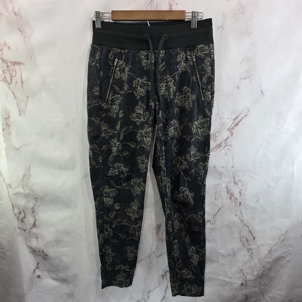 Athleta Pants Womens 2 Trekkie North Green Bloom Jogger Crop Drawstring Pull On